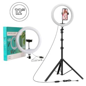 Aro de luz 30cm c/tripode 2.1m