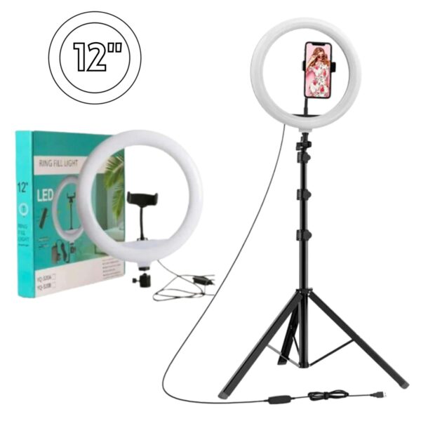 Aro de luz 30cm c/tripode 2.1m